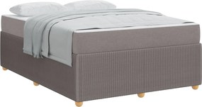 vidaXL Ágykeret matracmal Tópszínű 160 x 200 cm szövet