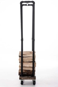 Forks gördíthető fatároló, fekete színben (30x60x150 cm)