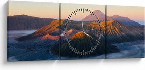 Kép a Bromo-hegyről Indonéziában (órával) (90x30 cm)