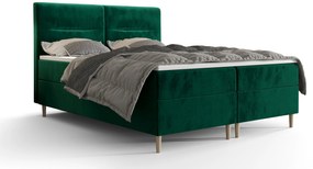 Franciaágy  Boxspring 140 cm Saruta (oliva) (matraccal és tárolóhellyel). 1047355