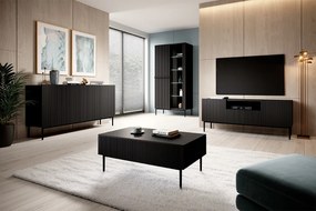 Nicole vitrin 100 cm hornyolt előlappal - matt fekete