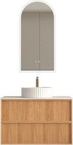 AREZZO design SAVONA 80 cm-es Fürdőszoba alsószekrény 2 fiók, tölgy