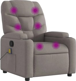 vidaXL tópszínű szövet dönthető masszázsfotel