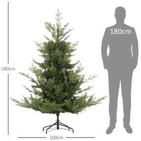 Műfenyő 180 cm, természetes hatású, sűrű, 1942 ágvéggel, élethű