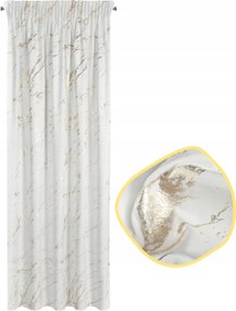 Márvány Függöny 140x250 cm Szalag – Stílusos design Krém