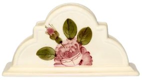 Romantikus rózsás szalvétatartó,kerámia,kézzel festett-15x8x8cm