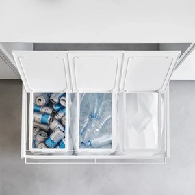 Fehér fém szelektív szemetes Tower – YAMAZAKI