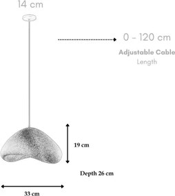 Brilagi - WABI SABI kábeles függeszték 1xE27/40W/230V átm. 33 cm fekete