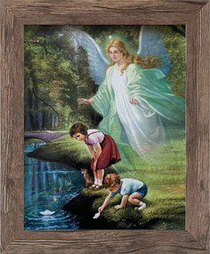 Vászonkép 30x25 Őrangyal Tölgy Angyal Keret