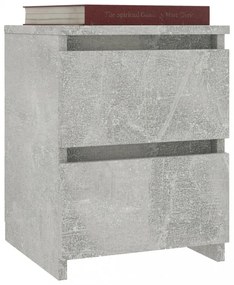 2 db betonszürke szerelt fa éjjeliszekrény 30 x 30 x 40 cm