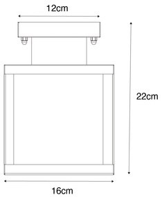 Ipari kültéri mennyezeti lámpa fekete arannyal - Rotterdam