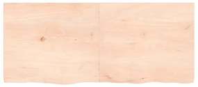 kezeletlen tömör tölgyfa fali polc 140x60x(2-4) cm