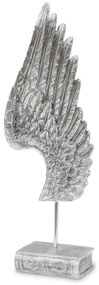 Bond design ezüst szárny műanyag talpon asztali dekoráció 60x22x11cm