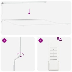 Napernyő Fehér 5 × 3,5 m Fém