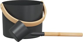 vidaXL Szauna Kiegészítő Készlet 2 pcs Fekete