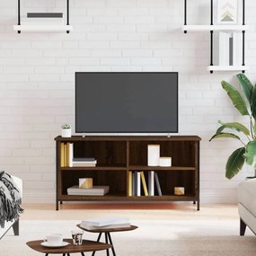 Barna tölgyszínű szerelt fa TV-szekrény 100x40x50 cm