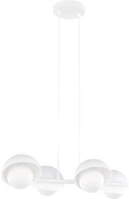 Zsinóros csillár BOOM 4xG9/8W/230V fehér