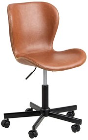 Batilda irodai design szék, barna textilbőr