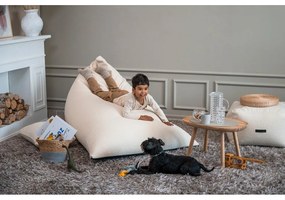 Krémszínű buklé babzsákfotel Razzmatazz – SLOWDOWN