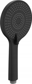 Masszázs zuhanyfej, 3 üzemmód, Ø 120 mm, ABS/fekete matt