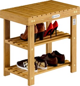 Casaria® Cipőállvány 50 cm - akácfa