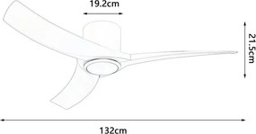 ZEVENTI - ORBITO LED mennyezeti ventilátor LED/24W/230V Wi-Fi Tuya fekete + távirányító