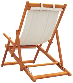 2 db összecsukható krémszínű szövet strandszék