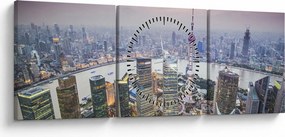 Kép - Shanghai, Kína (órával) (90x30 cm)