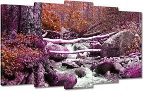 Festmények 100x60 Lila zuhatag