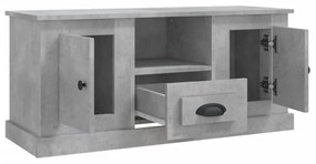 betonszürke szerelt fa TV-szekrény 100 x 35,5 x 45 cm