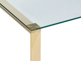 Arany üveg dohányzóasztal 100 x 50 cm TILON Beliani