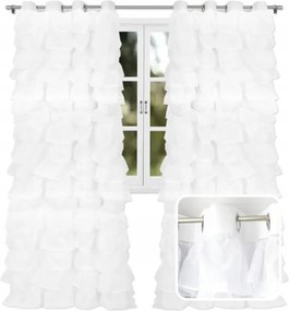 Függöny fodros 145x250 Fehér Spanyol Fátyol L503B