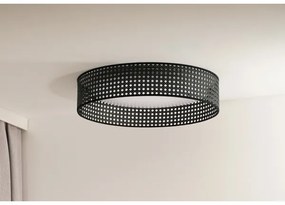 Duolla - LED Mennyezeti lámpa ROLLER RATTAN LED/24W/230V átm. 45 cm fekete