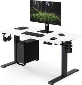 Elektromos íróasztal magasságállítással ergonomikus antracit-fehér, 1200x600 mm: ARIA
