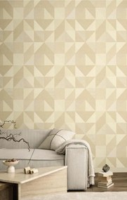 Parato Cristiana Masi Vitalis Dynamo bézs geometrikus texturált vlies tapéta – 32411