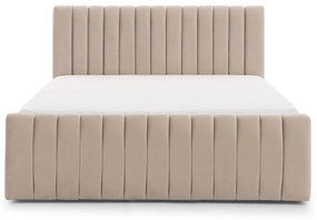 Nicole franciaágy 140x200 tárolóval - bézs Velluto 2 bársony