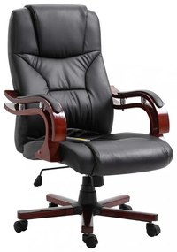 vidaXL fekete műbőr irodaszék