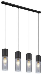 Globo Globo 21000-4HB - ANNIKA 4xE27/25W/230V fekete függeszték GL6725