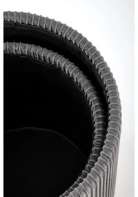 KÉSZLET 2x Taburet MONTY átm. 36/66 cm szürke/arany