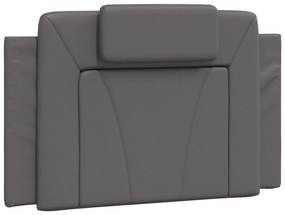 szürke műbőr fejtámla párna 90 cm
