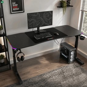 LUMEN RGB LED gamer asztal 140 × 60 cm