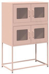 Highboard rózsaszín 68x39x107 cm Acél