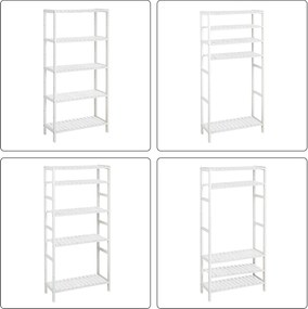 Bambusz polc fürdőszobába, konyhába, 5 szintes 60x26x130cm