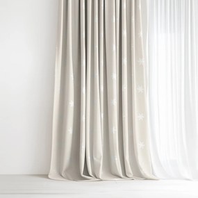 Goldea natura karácsonyi drapéria - hópelyhek természetes alapon 220x135 cm