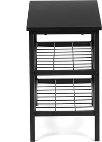 Cipőtartó 2 polccal fekete színben Belföldi Raktárról