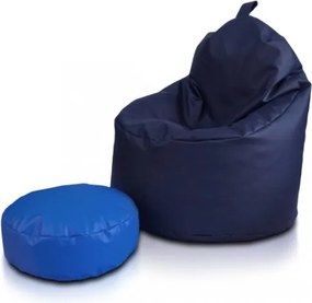 Babzsák Yoko ökobőr / poliészter TiaHome - Sötétkék