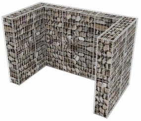 acél gabion 2 db gurulós kukához 180 x 100 x 120 cm