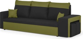 NEVADA Háromszemélyes kinyitható kanapé Fekete/sötétkék