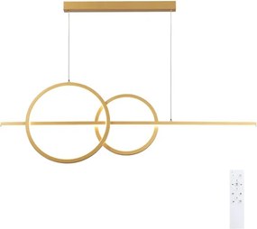 BRILAGI - fényerőszabályozható LED csillár kábelen SIGNATURE LED/53W/230V 120 cm arany + távirányító