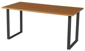 Viva Square irodai asztal, 180 x 80 x 75 cm, egyenes kivitel, antracit lábakkal, bükk
